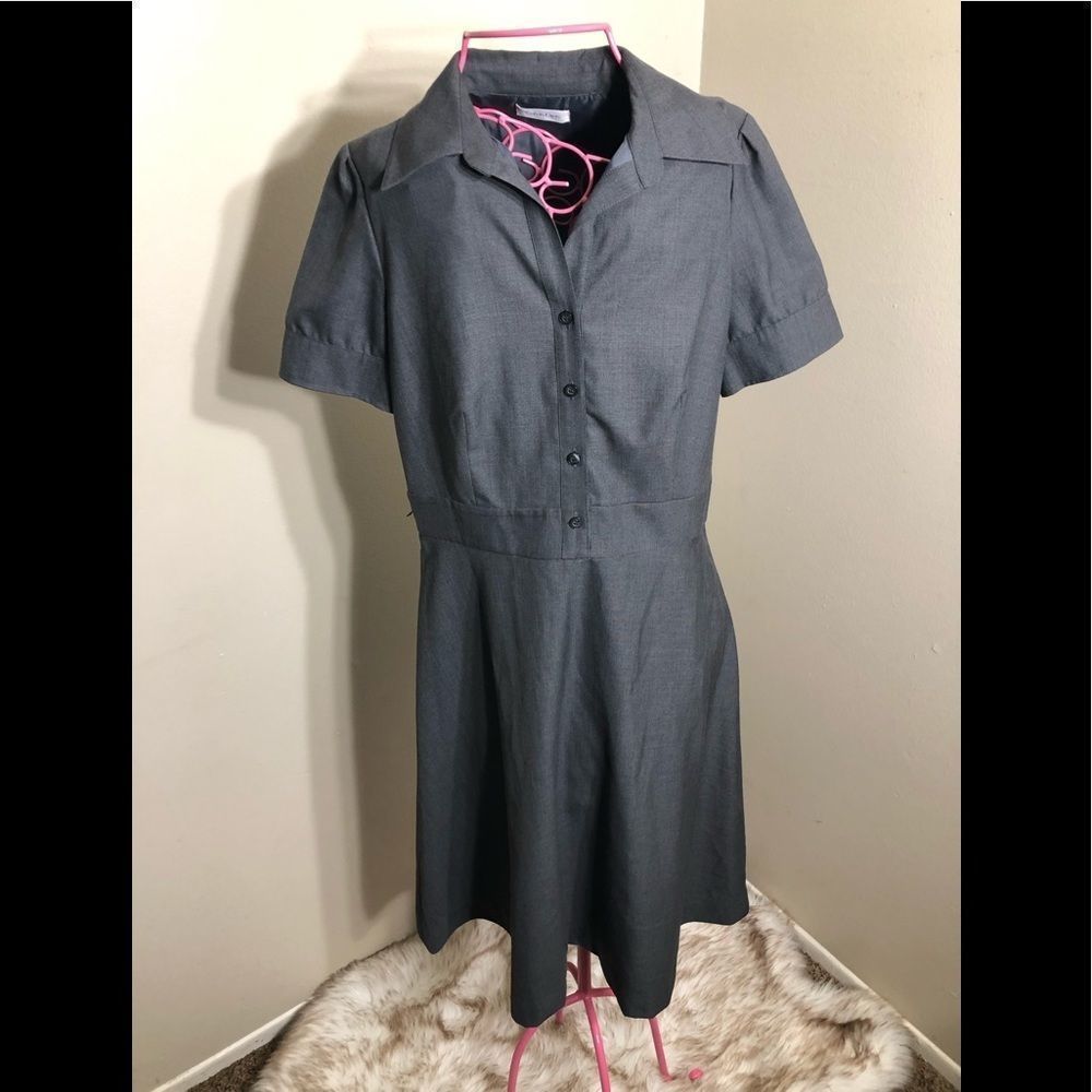 Calvin Klein Collared Button Front Midi Dress - image 1